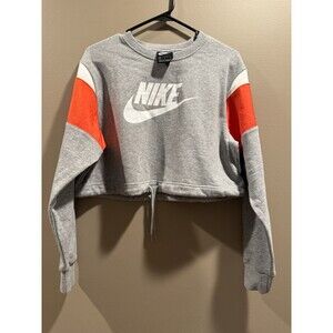 Nike Women’s Color block Cropped Sweatshirt Size Small 80’s Vibe